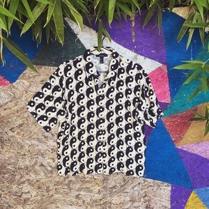 Ting Yang black/beige button up Forever21